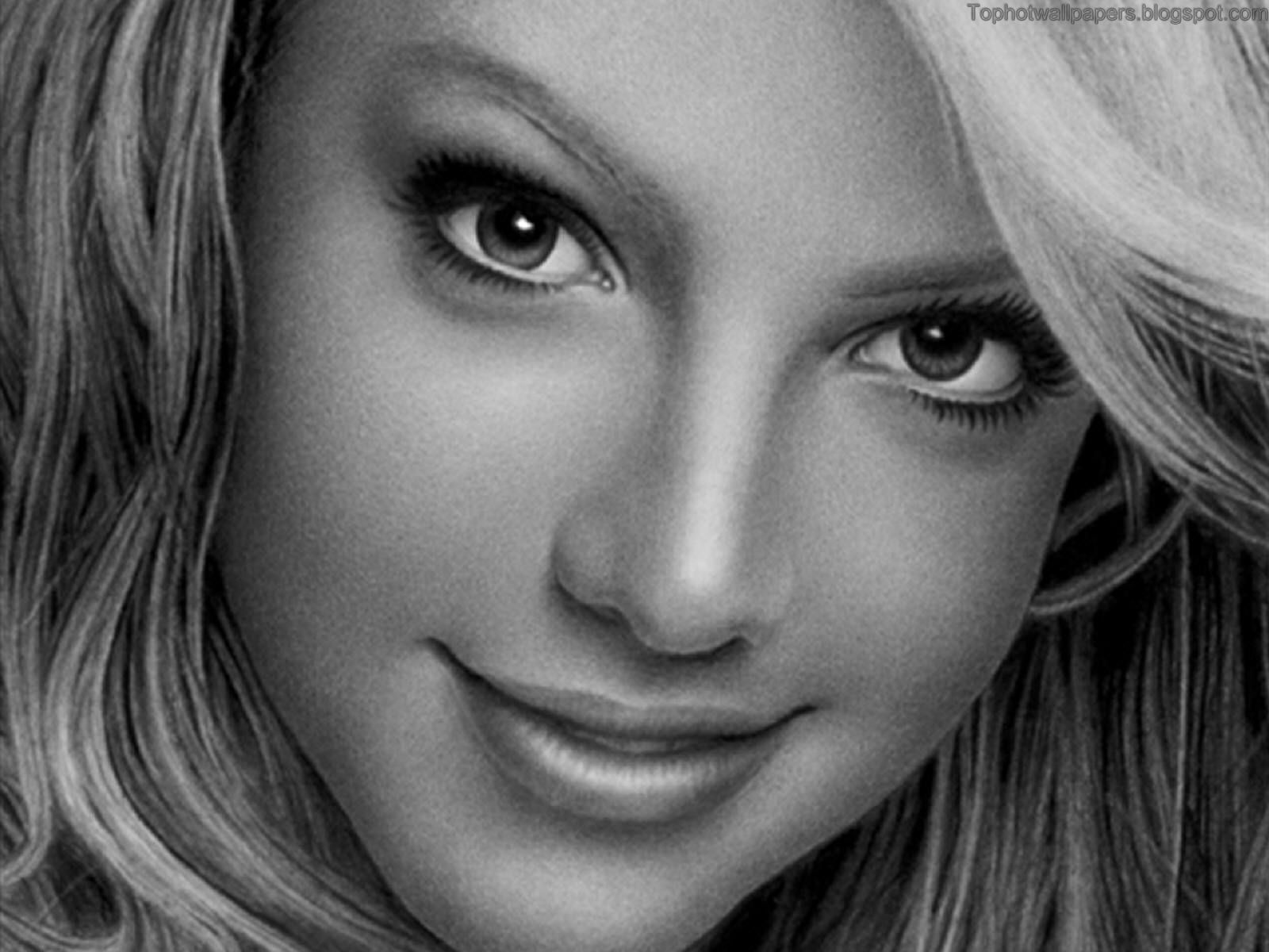HD Wallpapers: Britney Spears(Black and White Edition)