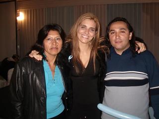 Laura Borlini con Daniel y Claudia de Trujillo