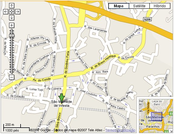 Mapa de ruas de S. Mamede