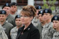 Palin with Troops