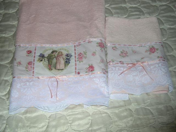 Coppia asciugamani stile inglese