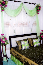 Green + White Bedroom Setting