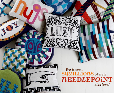 Have You Seen These Brand New Needle Point Pillows From Jonathan Adler