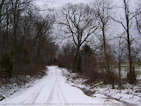 Snowy rural road
