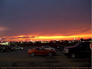 Beautiful sunset over Clarksville, TN