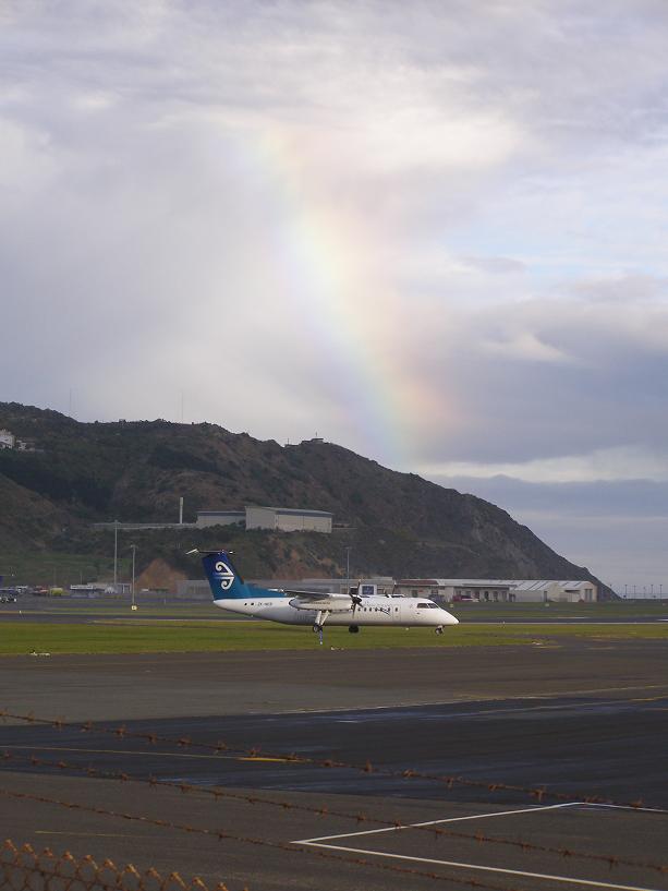 Air Nelson Dash-8 and rainbow
