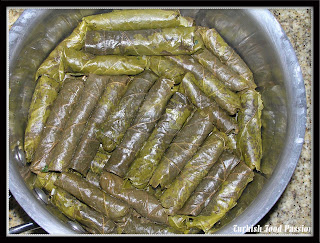 Dolma/Stuffed Grape Leaves with Olive Oil Grape+Leaves+Arranged+in+Pot2