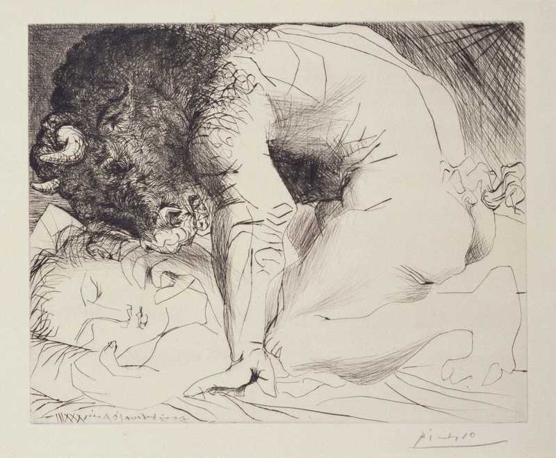 [5.+Pablo+Picasso+(Spanish,+1881-1967),+Minotaur+Caressing+a+Sleeping+Woman,+1933.lg.jpg]