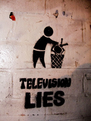 Television Lies Graffitti - Image © Johnny Mobasher