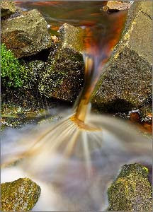 flowing water, long exposure