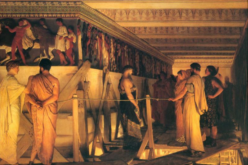[800px-1868_Lawrence_Alma-Tadema_-_Phidias_Showing_the_Frieze_of_the_Parthenon_to_his_Friends.jpg]