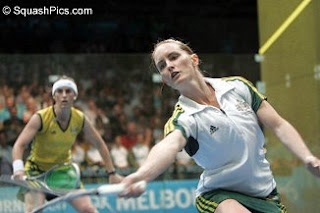 Rachel and Natalie Grinham battle it out in the 2006 Commonwealth Games final