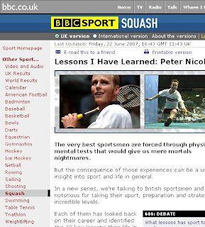 Nicol featured on the BBC website