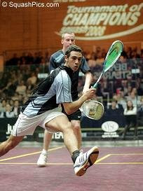 Ramy Ashour in action in the 2008 Tournament of Champions