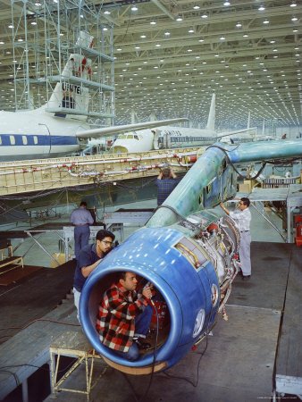 [1265862~Workers-Building-the-Engine-of-a-DC-8-Passenger-Jet-at-the-Douglas-Aircraft-Plant-Posters.jpg]