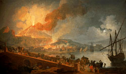 Erupción del Vesubio desde el puente de la Magdalena, de Volaire