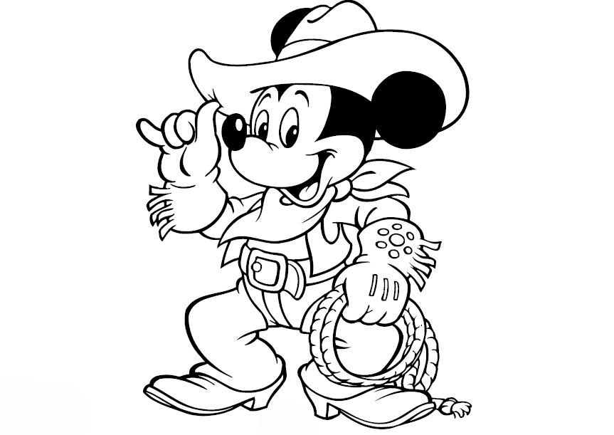 Mickey mouse viajero para pintar 