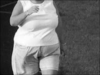 picture of overweight woman exercising