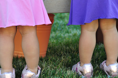 Ro pink skirt, Ree purple skirt