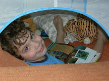 G in his tent