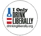 Drinking Liberally logo: Promoting Democracy, One Pint at a Time