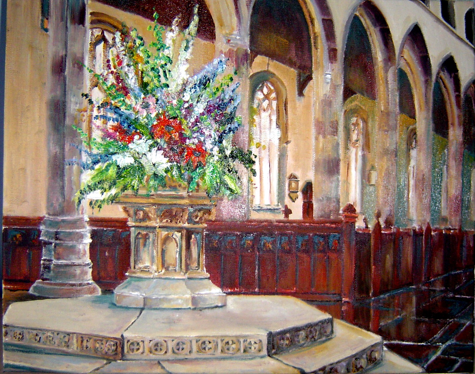 [St+Nics+Chapel+font+4th+stage+with+flowers.JPG]
