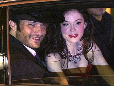 Rose McGowan and Robert Rodriguez at Cannes