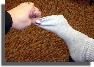 Improper Sock Removal Technique