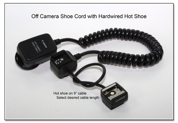 Off Camera Shoe Cord with Hardwired Hot Shoe (Kaiser)