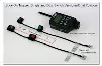 LT1015: Stick-On Trigger Cable - Single and Dual Switch Versions - Dual Position with RJ11 Disconnect