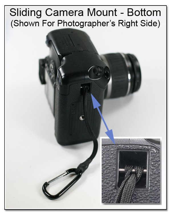 CP1100: Sliding Camera Mount - Bottom (Shown for Photographer's Right Side)