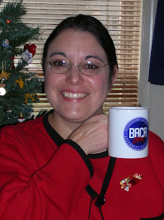 MR showing off her new BACA mug