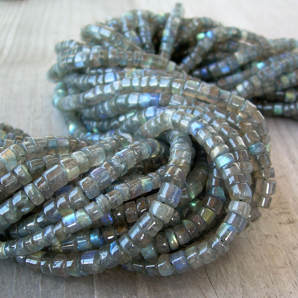 labradorite heishi beads