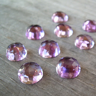 faceted amethyst cabochon