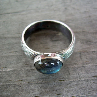 labradorite floral ring