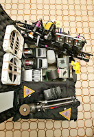a group of equipment on a floor