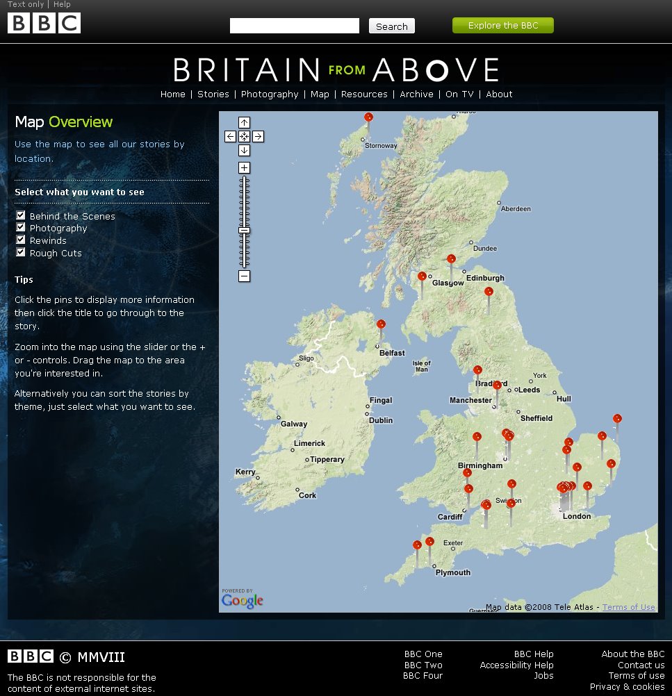 BBC Britain from Above - Map