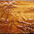 A Picture of Hawaii Carved in Wood