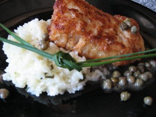Parmesan Halibut with Capers and Lemon Butter Sauce
