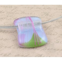 lavender fused glass pendant