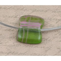 watermelon fused glass pendant