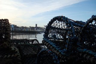 View through lobster pots into Donaghadee