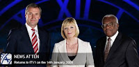 Mark Austin, Julie Etchingham and Trevor McDonald, hosts of ITV's News at Ten