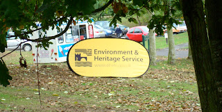 Sign for the Environment Heritage Services EHS NI