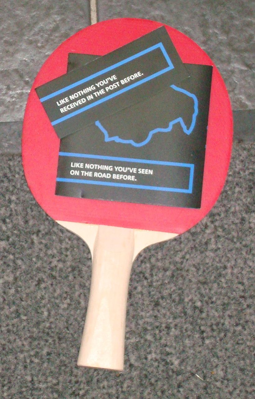 Table tennis bat from Mini Clubman