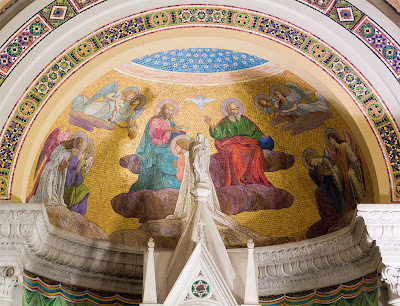 Cathedral Basilica of Saint Louis, in Saint Louis, Missouri - Our Lady's Chapel, mosaic of the Trinity above the altar