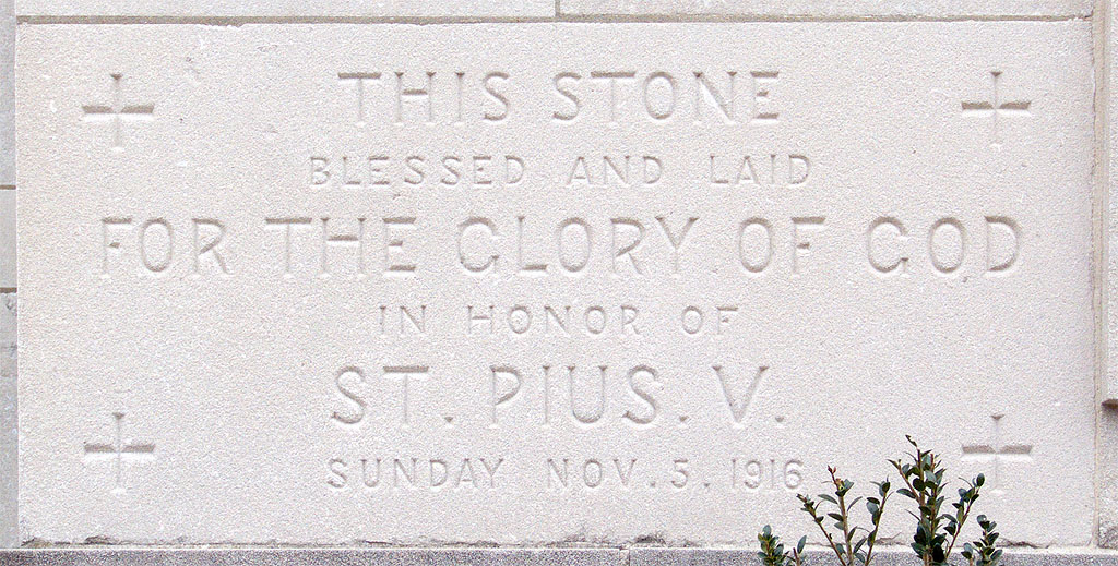 [Pope+Saint+Pius+V+Church,+in+Saint+Louis,+Missouri+-+cornerstone.jpg]