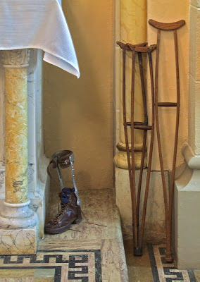 Shrine of Our Lady of Sorrows, in Starkenberg, Missouri, USA - Old discarded crutches