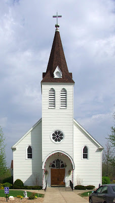 Saint Theodore Roman Catholic Church, in Flint Hill, Missouri, USA - exterior front