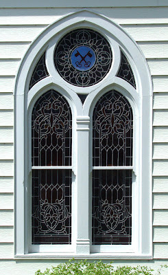 Saint Theodore Roman Catholic Church, in Flint Hill, Missouri, USA - window exterior